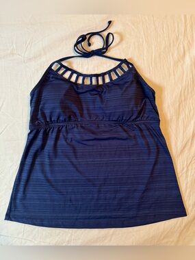Mossimo Halter Tankini Swim Top - Navy Blue - XL (fits like M/L)